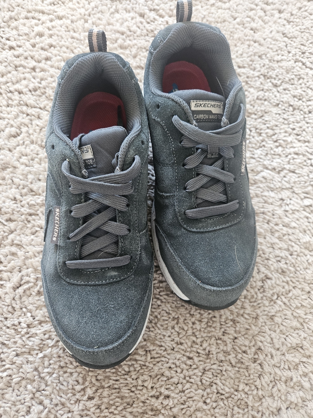 Skechers Work Carbix - Yunia Carbon Nano Comp Toe Gray Sneakers